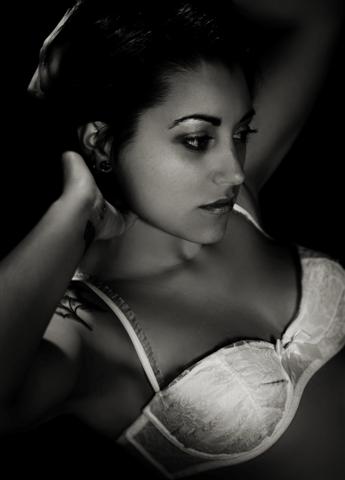 Female model photo shoot of Toxic Temptress by peachfur in studio