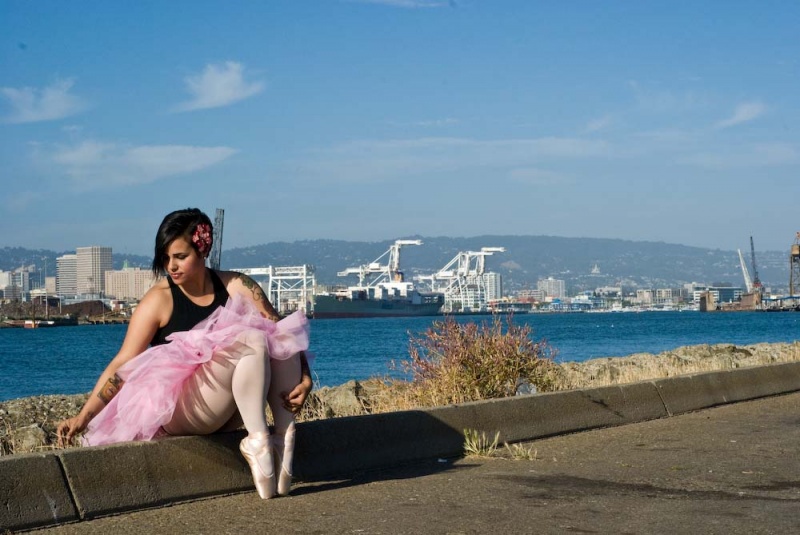 Female model photo shoot of Alison Voss Photography in Alameda/Oakland Estuary, CA