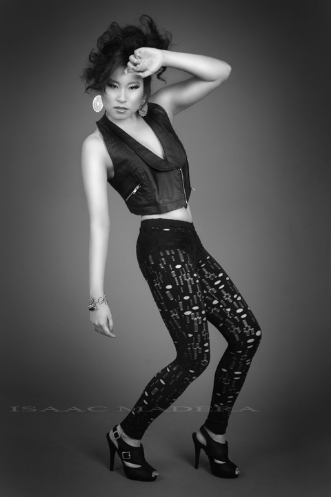 Female model photo shoot of Wendy Ho by Isaac Madera, hair styled by Jason Becker, makeup by Hollie Boivin