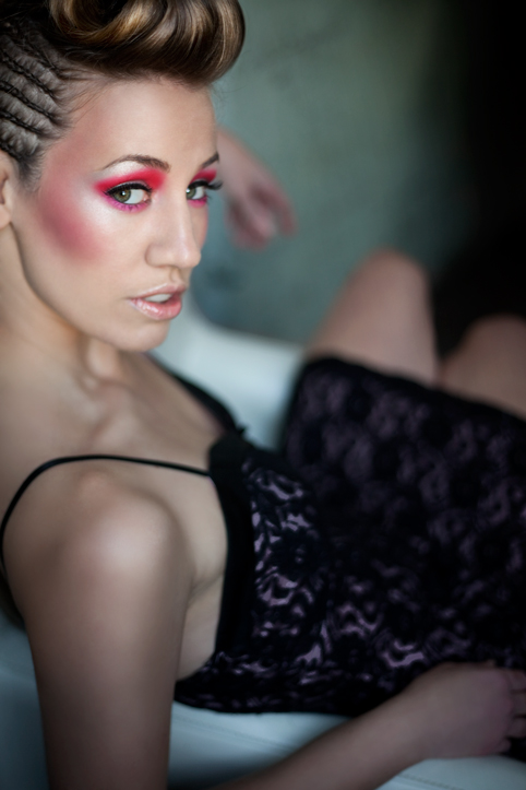 Female model photo shoot of Elan Digital, makeup by Freakishly Beautiful