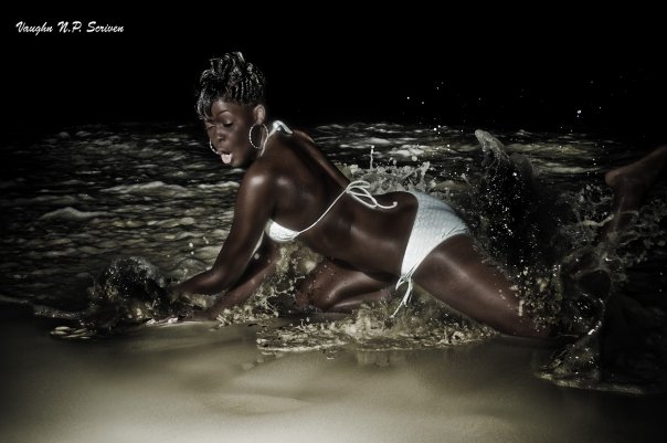 Female model photo shoot of Dorcas Kemp by Vaughn Scriven in Cape Santa Maria Beach - Long Island; Bahamas