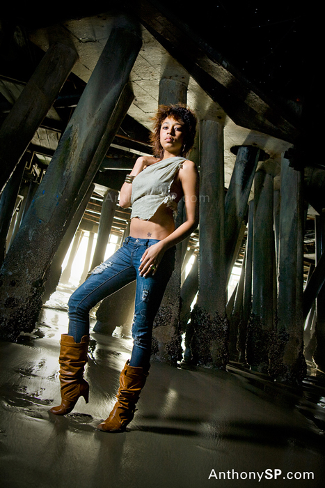 Female model photo shoot of Kathy Irvin in Pier