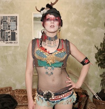 Female model photo shoot of Agent Red in La Zona Rosa, Gadjo Disko, Austin, TX