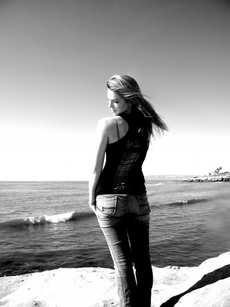 Female model photo shoot of Krysta Miller in sunset cliffs, CA