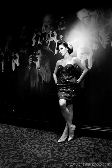 Female model photo shoot of Cristina G Photography in Crimson Lounge Chicago