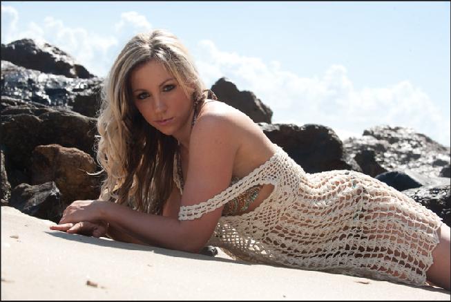 Female model photo shoot of Kimberley Cripps in Miami Beach