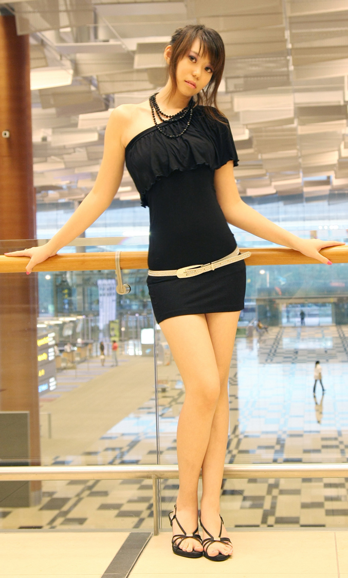 Female model photo shoot of D-aphne in SINGAPORE - Changi Airport