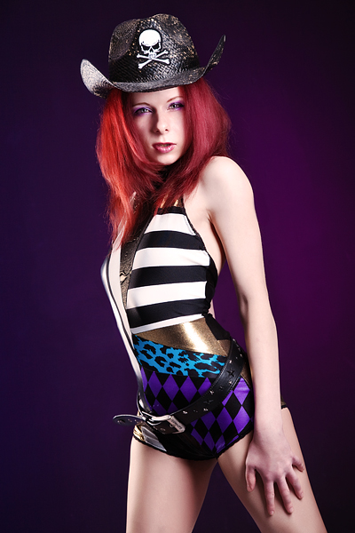 Female model photo shoot of Meow Kiki Clothing and Amaryllis by Julian M Kilsby in UK
