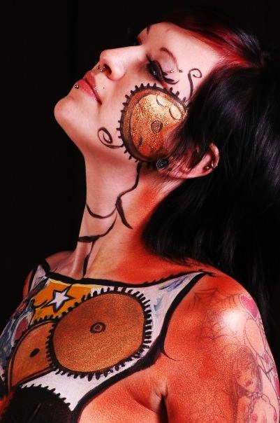 Female model photo shoot of BeautifulTragedy86 by Tony Aldridge Photograp in Murfreesboro,TN, body painted by Michelle theBodypainter