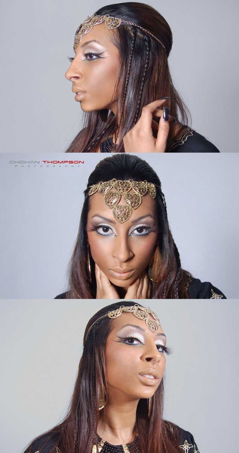Female model photo shoot of faatima lord, makeup by Sue Ellen Chohan