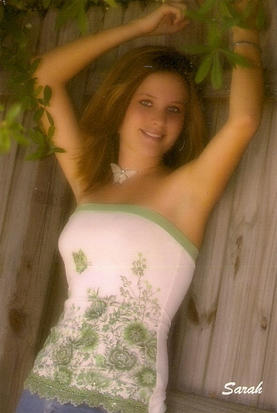 Female model photo shoot of sarah sebring in woodsides photography backyard