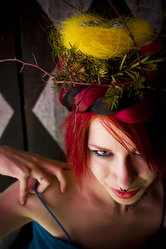 Female model photo shoot of acid_grave by Kidtee Hello in C{Space, hair styled by Conception 451