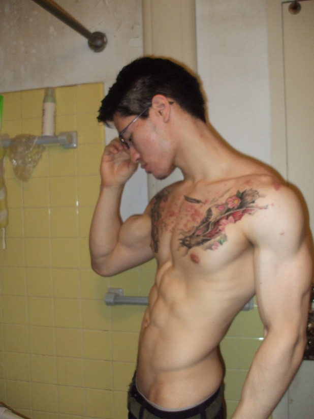 Male model photo shoot of -Chai- in my bathroom