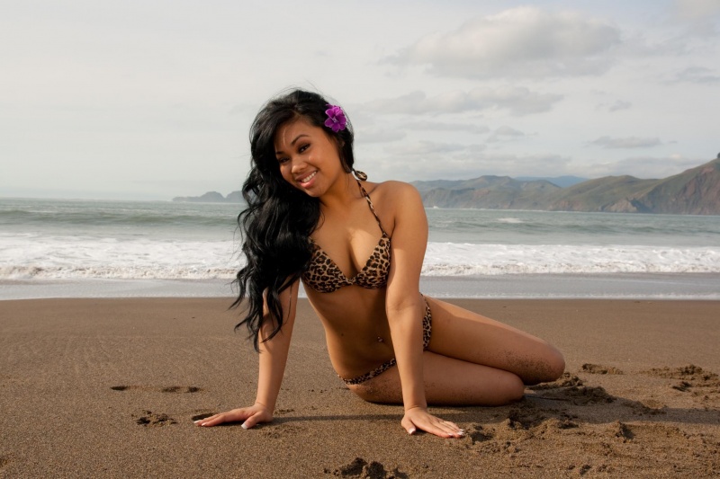 Female model photo shoot of Desiree Cabuntala in Baker beach SF,Ca