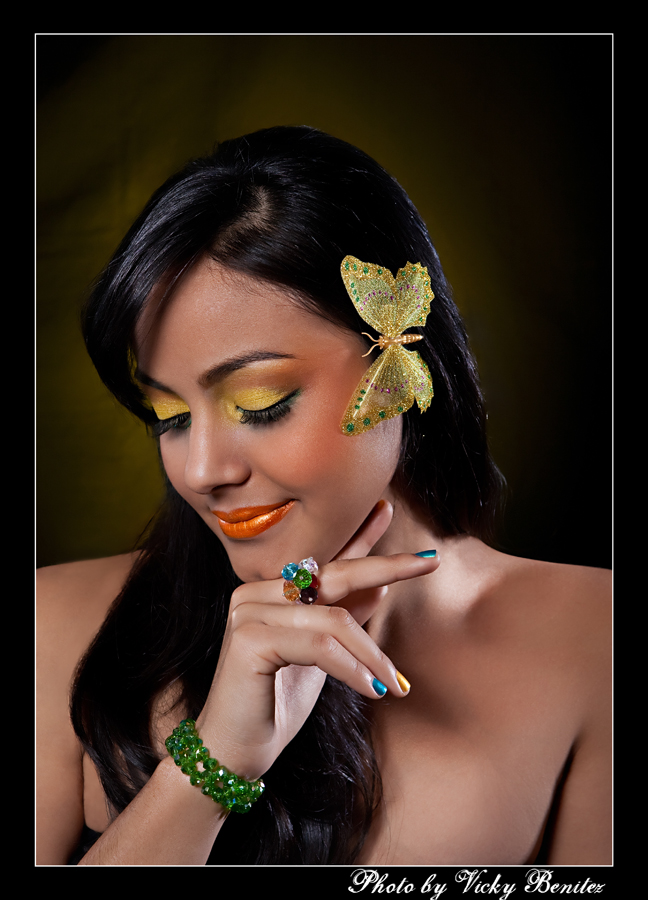 Female model photo shoot of 4the1 Image in Studio, makeup by Yuliana Duarte