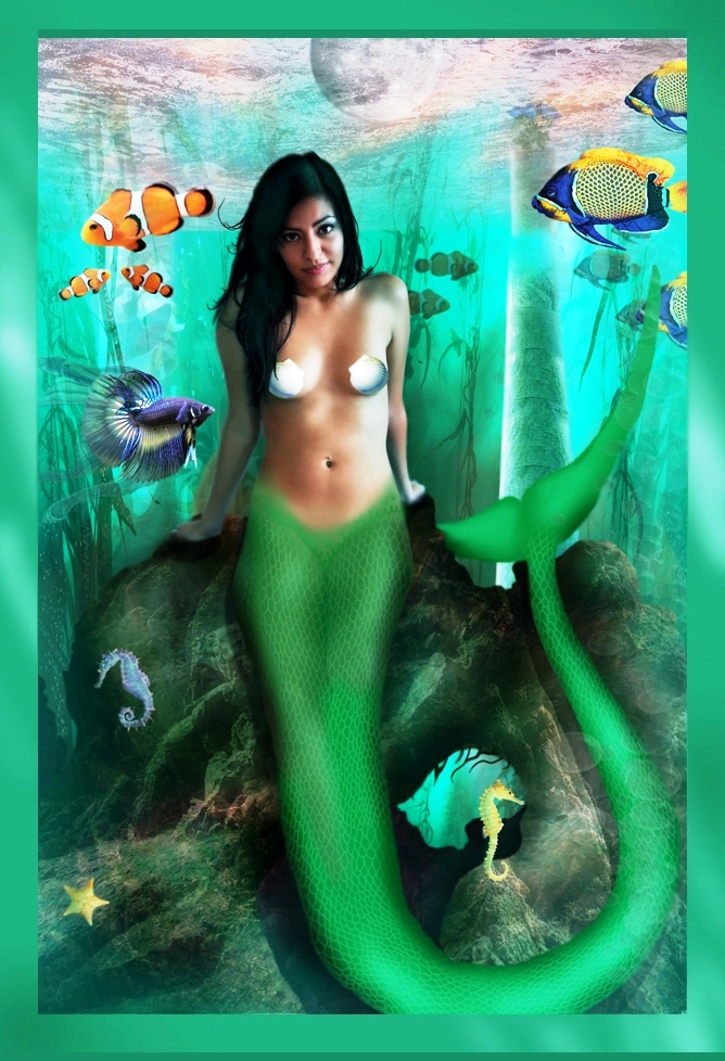Female model photo shoot of Sugarplum L in Under The Sea <3
