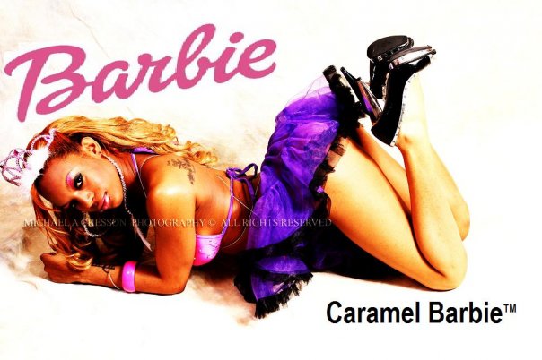 Female model photo shoot of Caramel Barbie Doll in Charm City