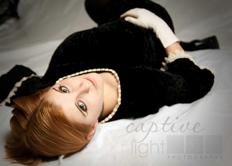Female model photo shoot of Violette Lenore by Captive Light Studio, makeup by Aidan Williams