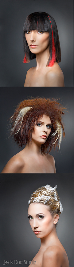 Female model photo shoot of Hair by Christen Pond by Richard Flaskegaard, makeup by Leah Lattanzi