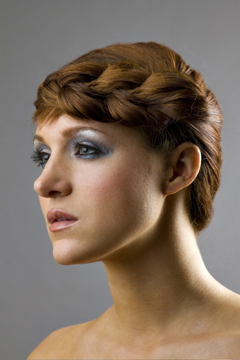 Female model photo shoot of Elaine Harrison Hair by Terrence Jones Photo, makeup by Elaine Harrison