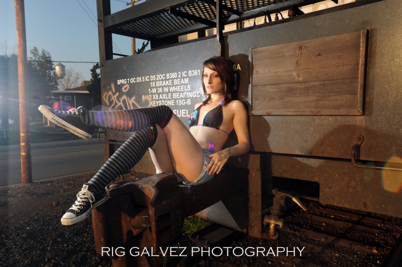 Female model photo shoot of JessiCalamity by PhotoRig