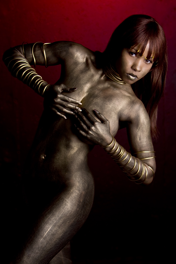 Female model photo shoot of Illustrious by Cool Images in Stone Mountain, body painted by LYNN COLE BODY ART