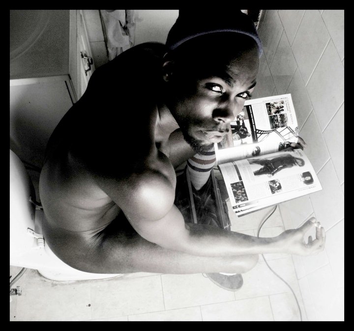 Male model photo shoot of ibn blanford in bx bathroom
