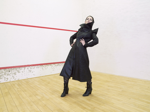 Female model photo shoot of Vawn lavallee in Gillingham Squash courts 
