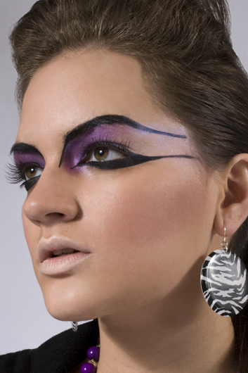 Female model photo shoot of L Hoskins Makeup Hair in Studio