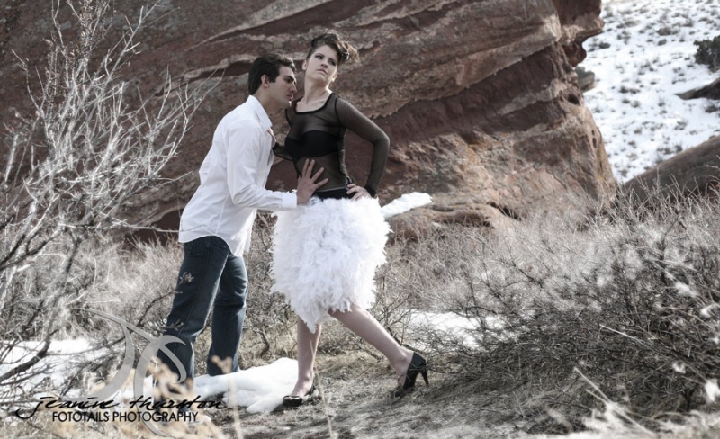 Female and Male model photo shoot of Fototails Photography, CEF and KristinaKC in Denver, Colorado, hair styled by Laura Prescott, makeup by Mallory Fitzgerald, clothing designed by Atomic Clothing
