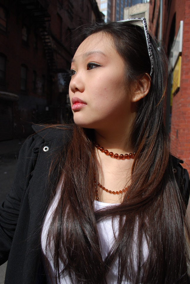 Female model photo shoot of BayBeh x  AnGeL and Emergency Gorgonzola by Catnapping in Chinatown, Massachusetts