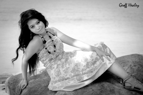 Female model photo shoot of JENKYLE in Palawan Beach Sentosa