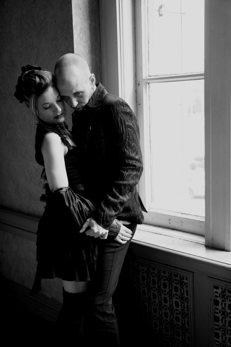 Male and Female model photo shoot of Lic and Madeline Frost by Werner Lobert in Leland hotel, Detroit, MI