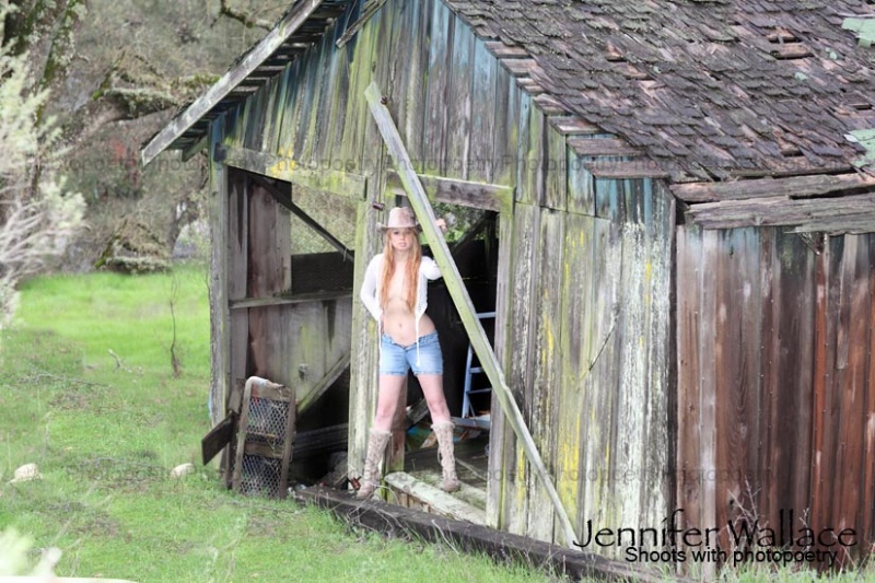 Male and Female model photo shoot of Photo Poetry and Jennifer Wallace in  Barn