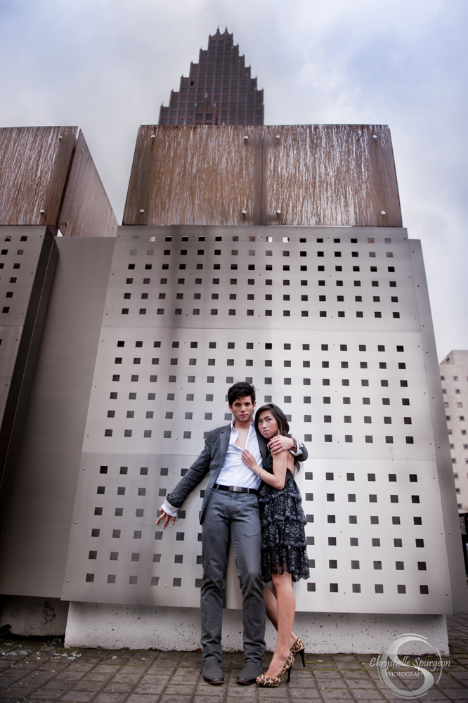 Female and Male model photo shoot of Chryshelle Spurgeon , Dwain Travis and Lotus Totus in Houston, Texas