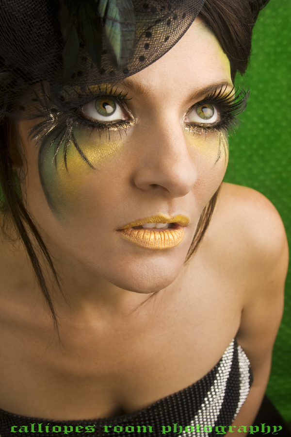 Female model photo shoot of Adrienne Darling by Calliopes Room in  mua 1218782, makeup by daliandarling