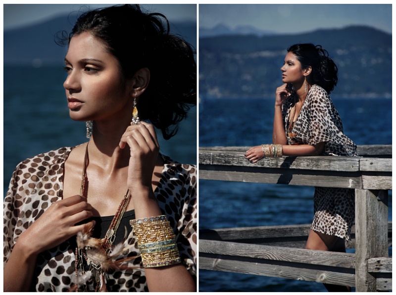Female model photo shoot of Dusky hues by Mariya Olshevska, makeup by Ganga Bhambra
