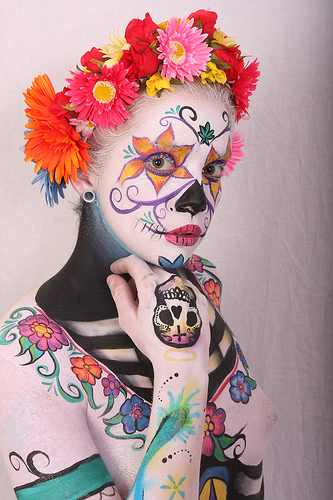 Female model photo shoot of CA Face and Body Art and Brittany Lolypop by Night Beat