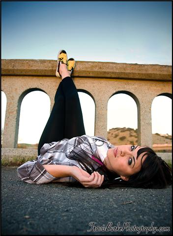 Female model photo shoot of Jasmin Enedina by TravisBurkePhotography in Bonsall Bridge