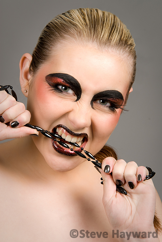 Female model photo shoot of Angel Vaughan by Steve Hayward UK, makeup by Beau*Diva