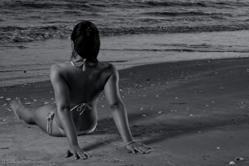 Female model photo shoot of Jasmine Wheaton in The beach