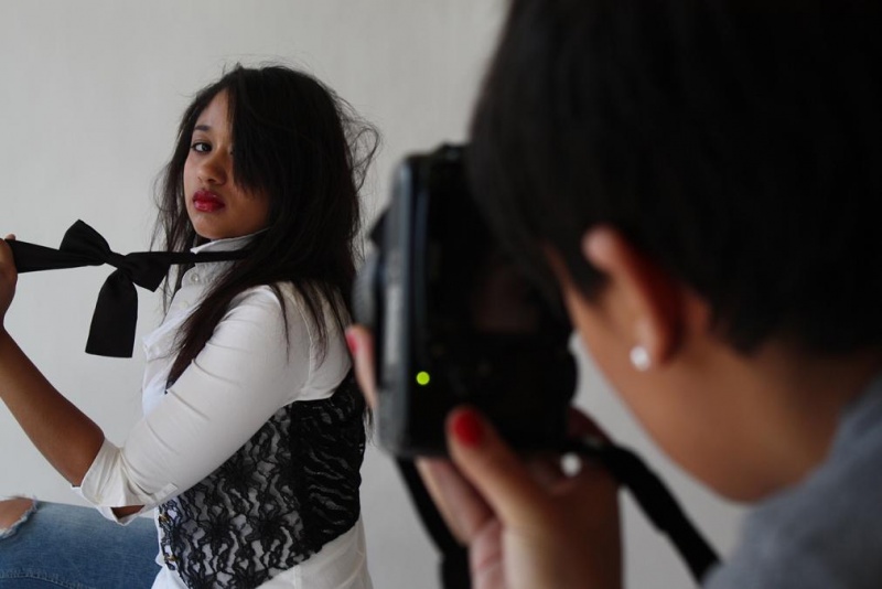 Female model photo shoot of Mixtape Girl in C.O. Studio - South Bronx NY