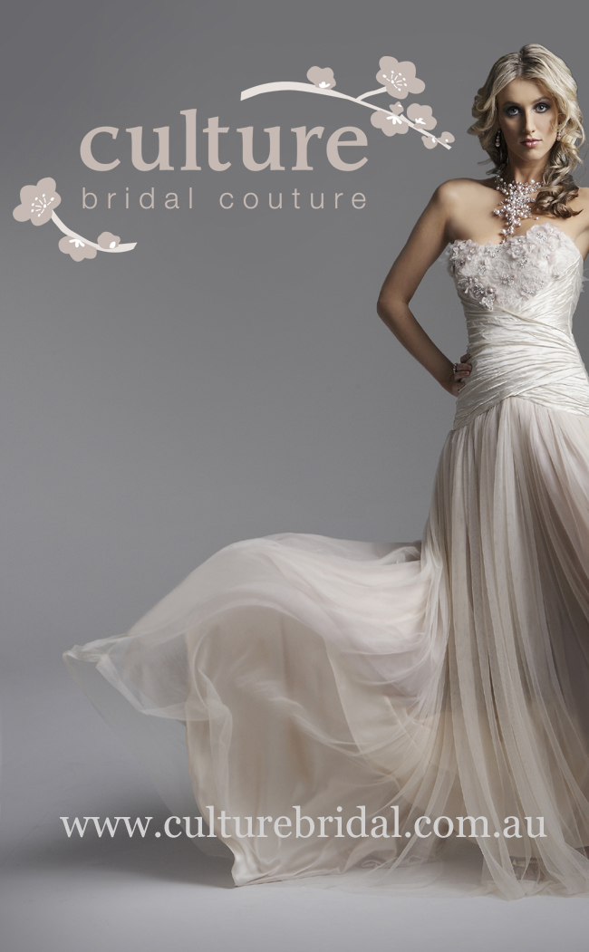 Female model photo shoot of Culture Bridal Couture