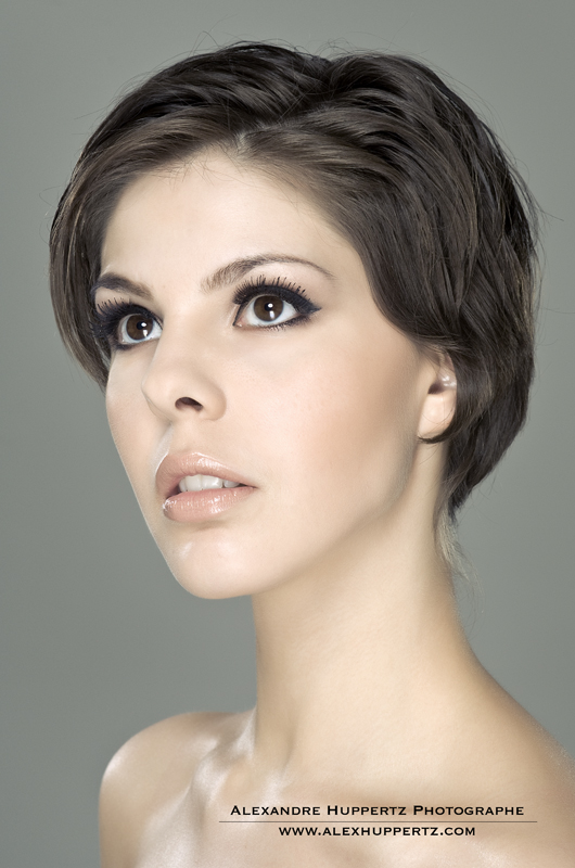 Female model photo shoot of Claudia Tanase by Alexandre Huppertz, makeup by Heidi D Makeup