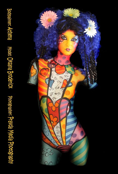 Female model photo shoot of kseniya B, body painted by Athena FX Studios