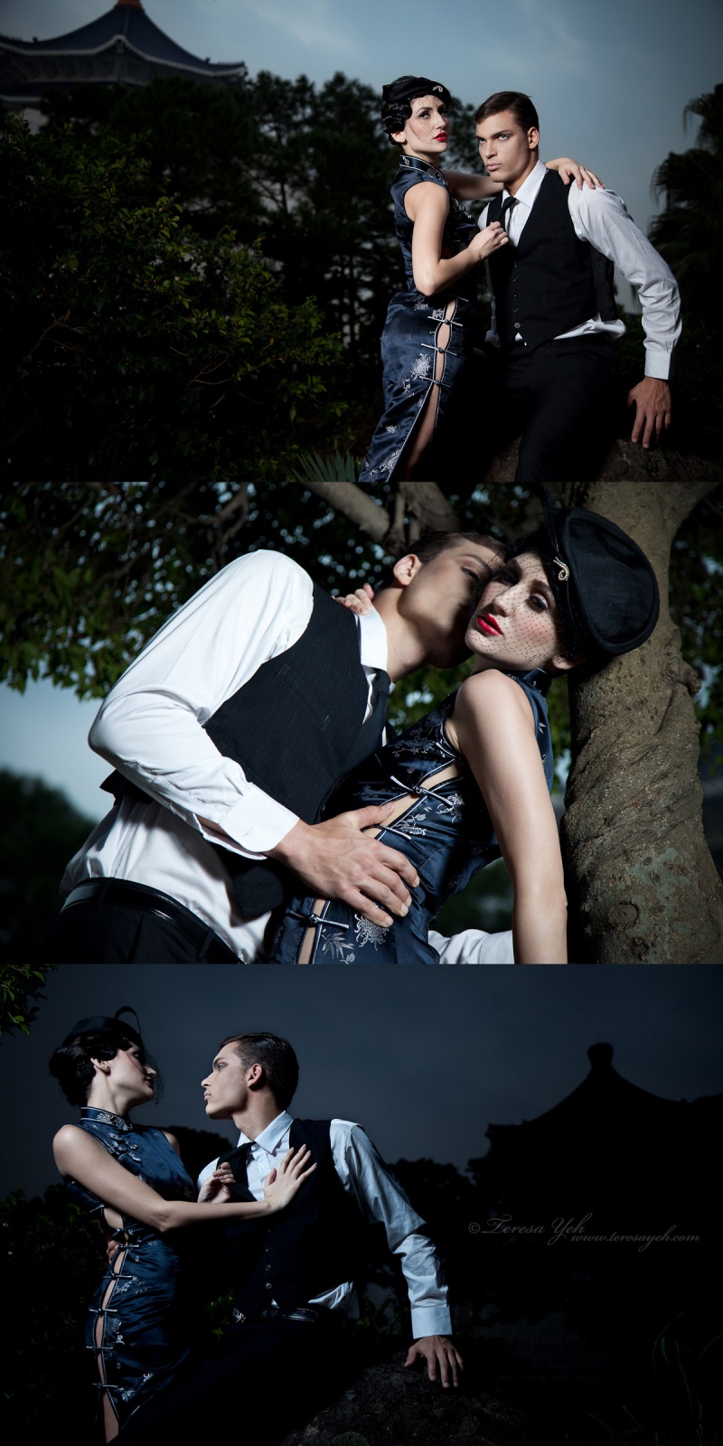Female and Male model photo shoot of Teresa Yeh, Jaclynn and DanielAngelo in Taipei, Taiwan, makeup by Chunyen Lee