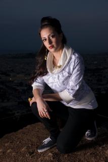 Female model photo shoot of AriReneeDesigns in Mission Hill San Francisco