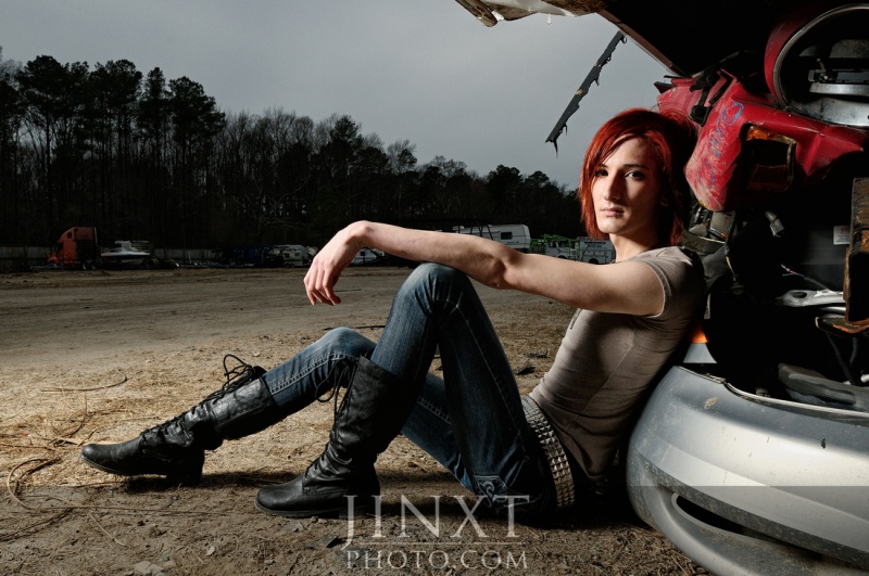 Male model photo shoot of Jinxt Photo in Junkyard | Hampton, VA