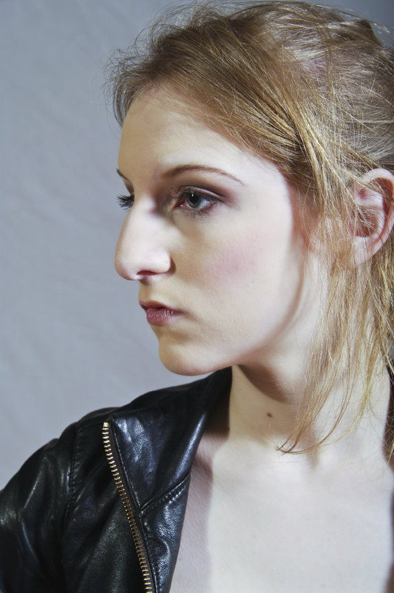 Female model photo shoot of emma vanderbilt by Michael Rothman in The Big Space Studio, makeup by Z-Artistry