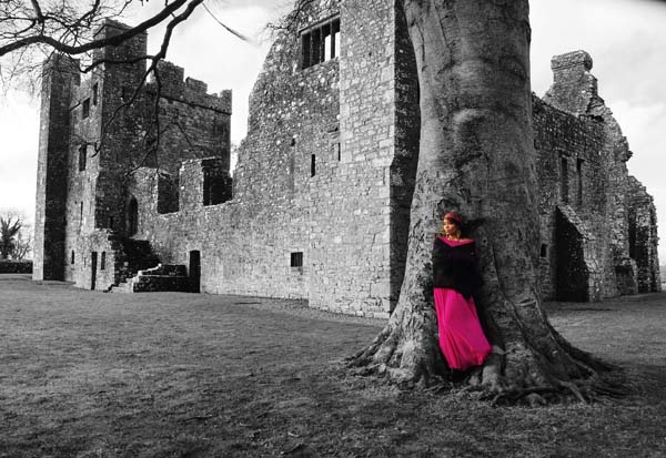 Female model photo shoot of LiciRodriguez in Bective Abbey Ireland